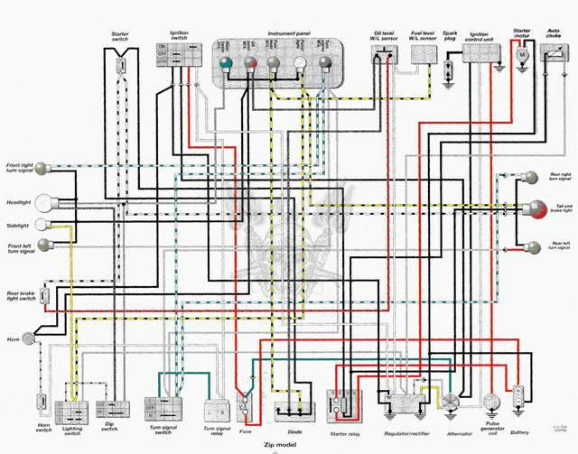 Piaggio - Motorcycles Manual PDF, Wiring Diagram & Fault Codes peugeot ludix blaster wiring diagram 