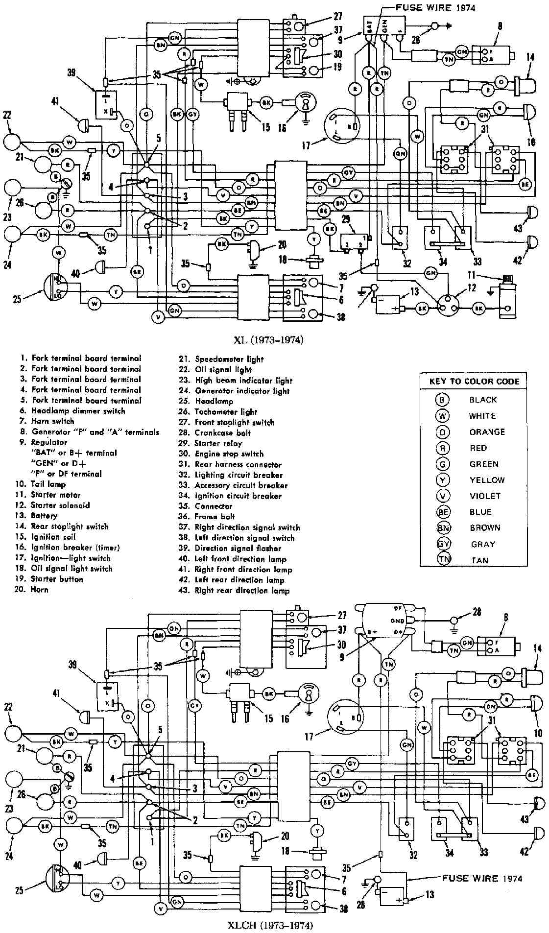 Harley Sportster Sdometer Wiring Diagram For 2001 GL1000